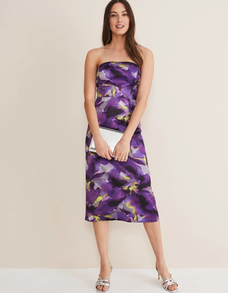 Adelita Abstract Print Dress