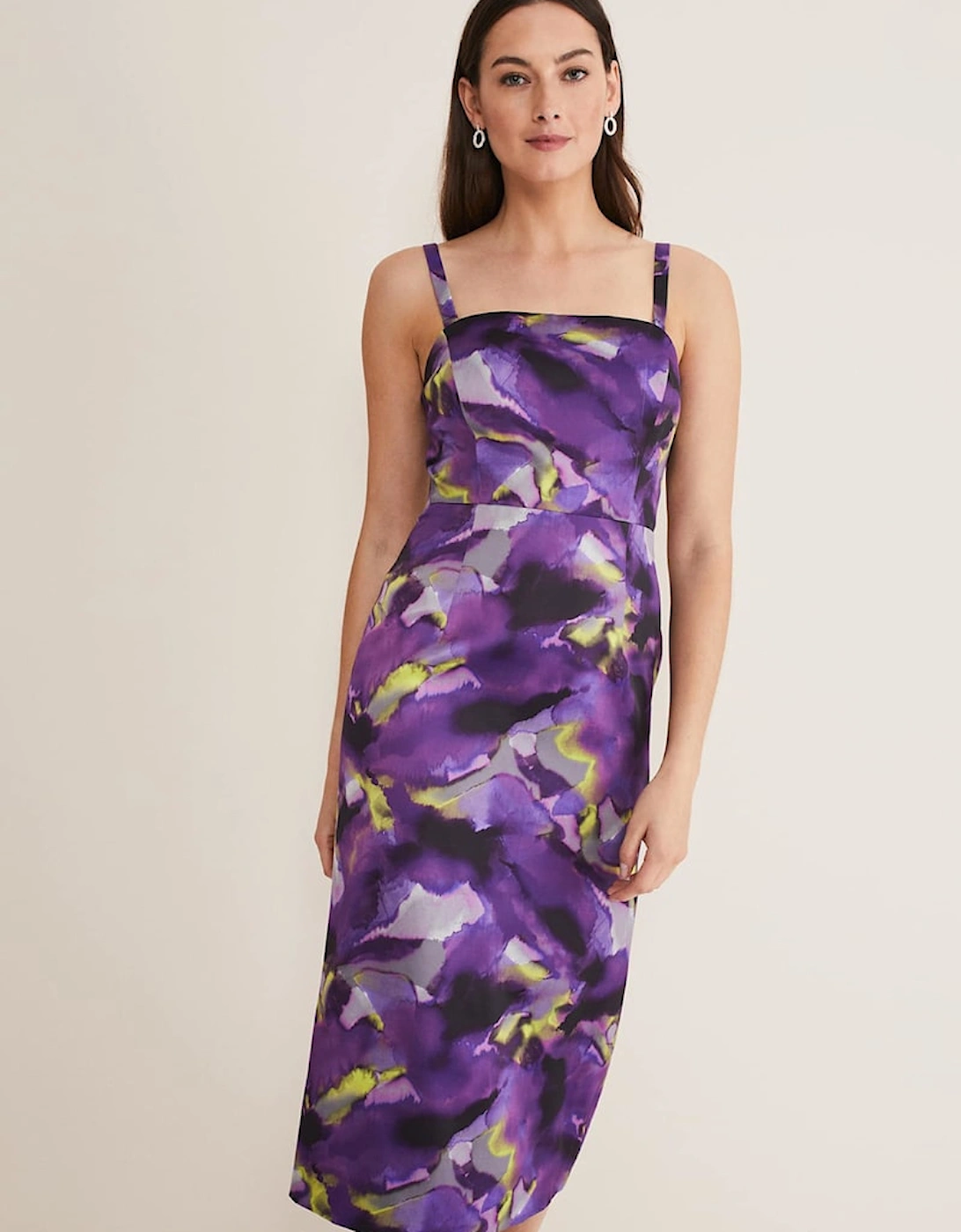Adelita Abstract Print Dress
