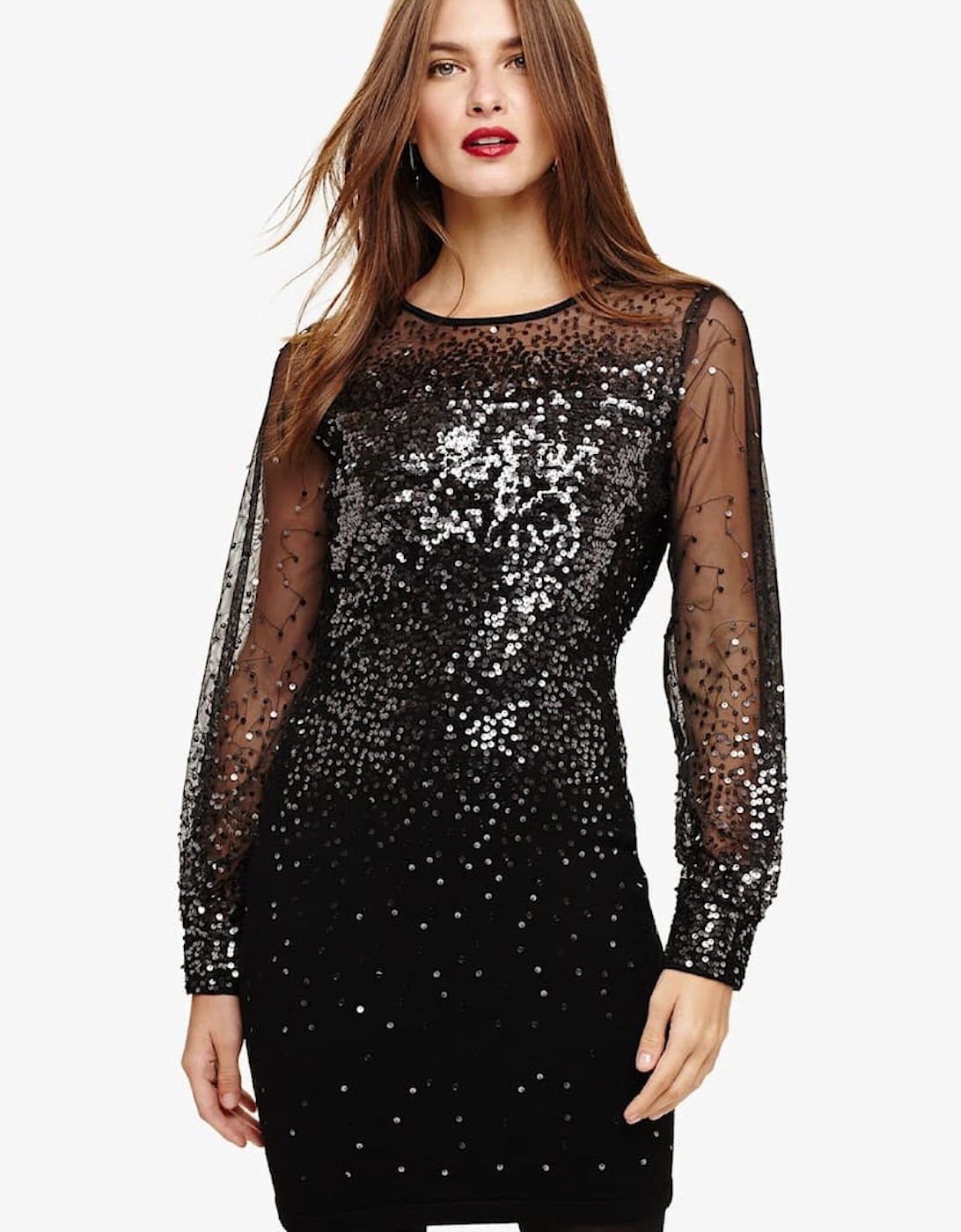 Matilda Balloon Sleeve Sequin Dress, 6 of 5