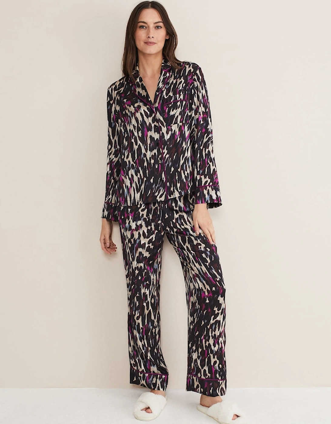 Millicent Leopard Print Pyjama Set, 9 of 8