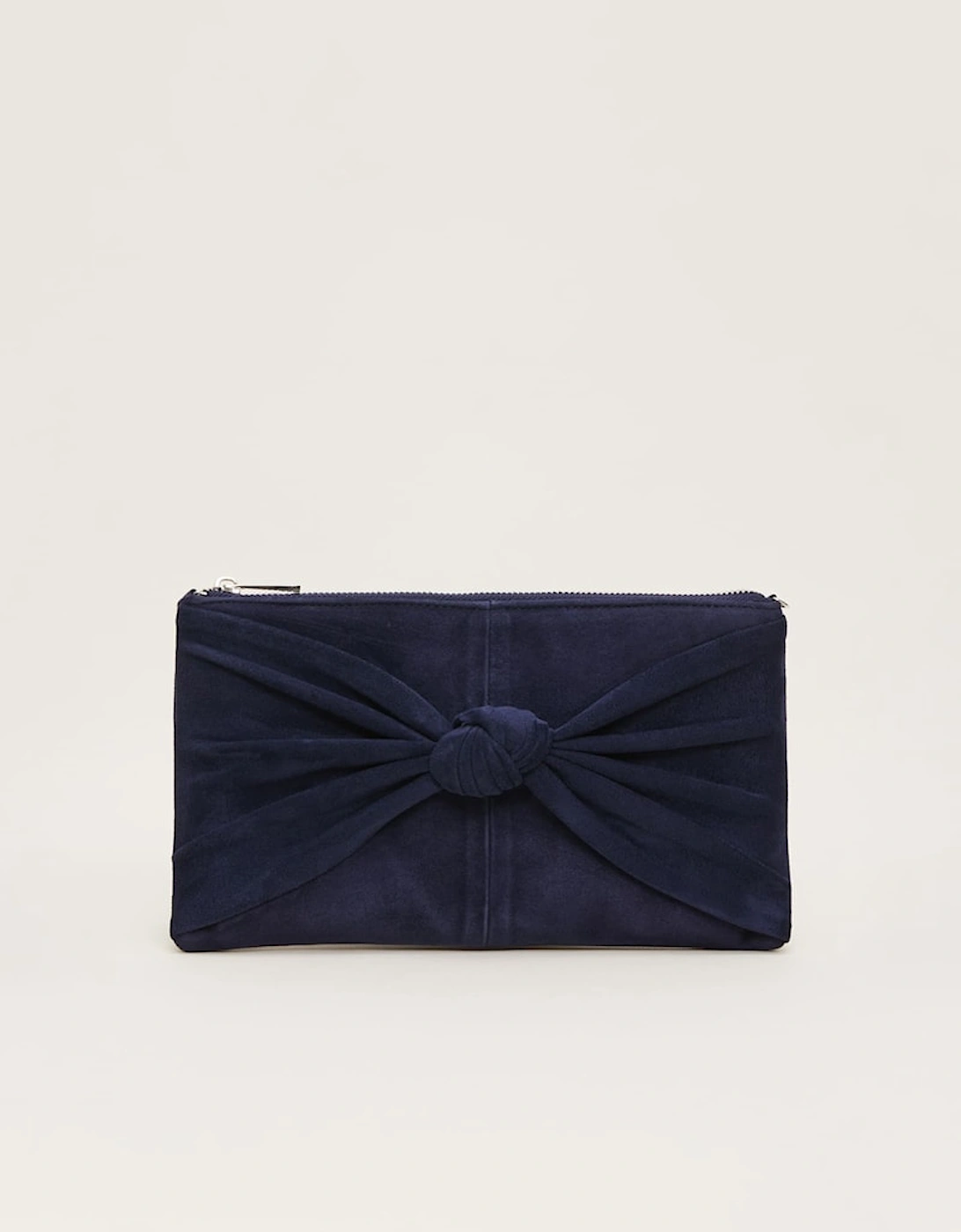 Navy Suede Clutch Bag, 9 of 8