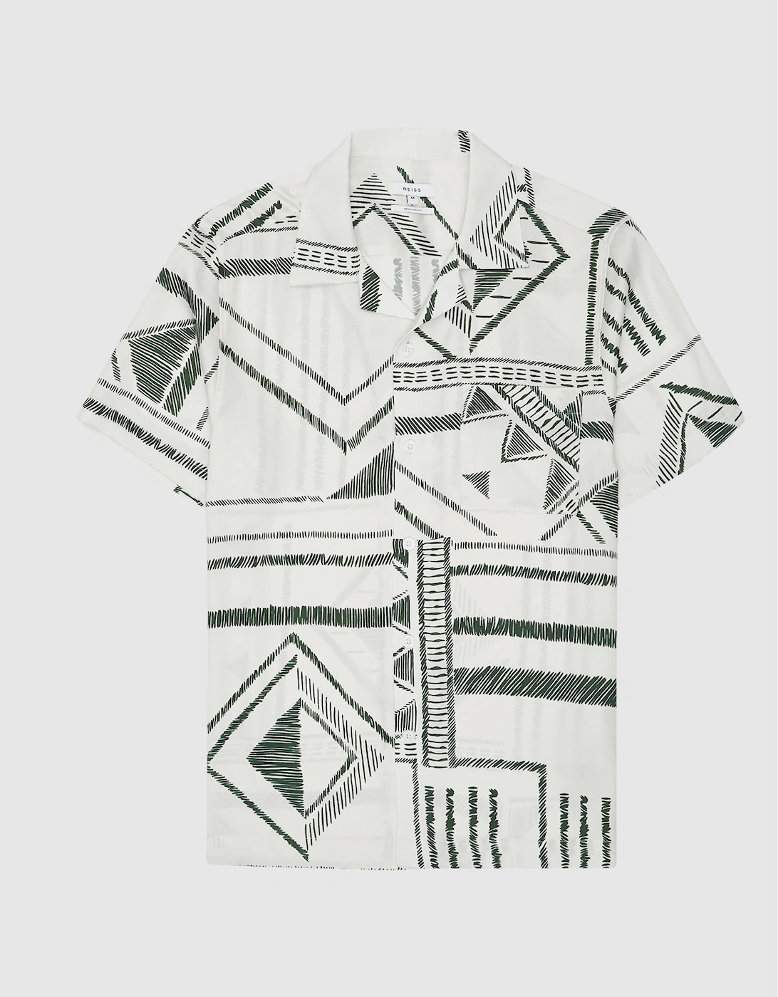 Cuban Collar Tribal Print Shirt, 2 of 1