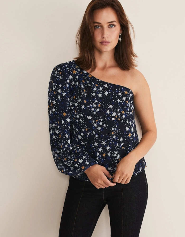 Zeba Star One Shoulder Blouse