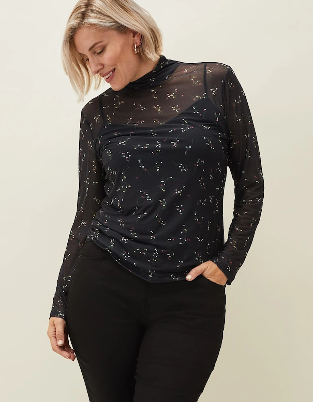 Kelby Floral Mesh Top, 7 of 6