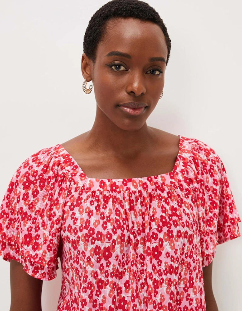 Saffy Floral Square Neck Top