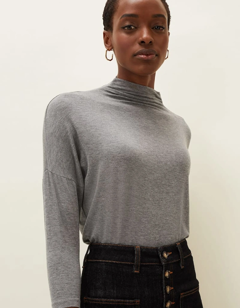Shiloh Roll Neck Jersey Top