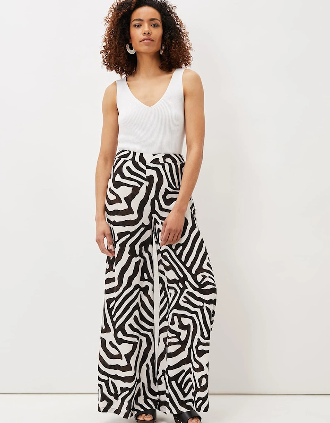 Isabelle Zebra Print Wide Leg Trouser, 8 of 7