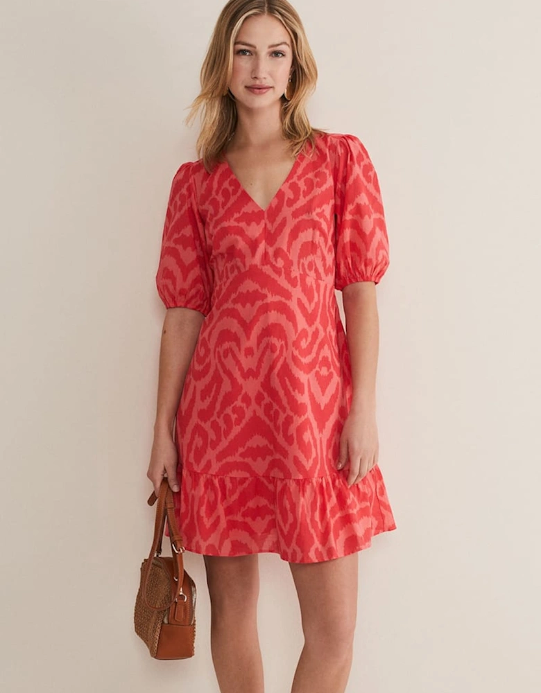 Krystal Cotton Abstract Mini Dress