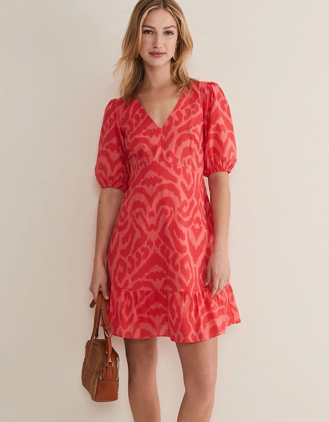 Krystal Cotton Abstract Mini Dress, 7 of 6