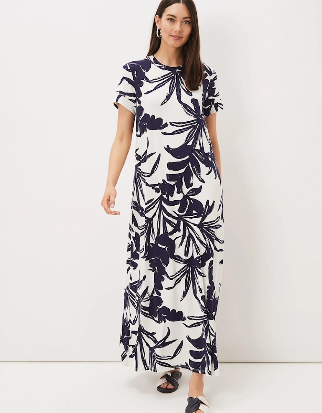 Michaela Palm Print Maxi Dress, 6 of 5