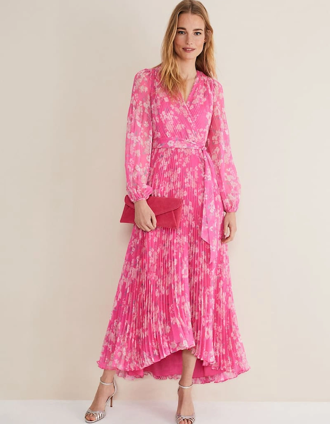 Hayley Floral Pleated Maxi Dress, 7 of 6