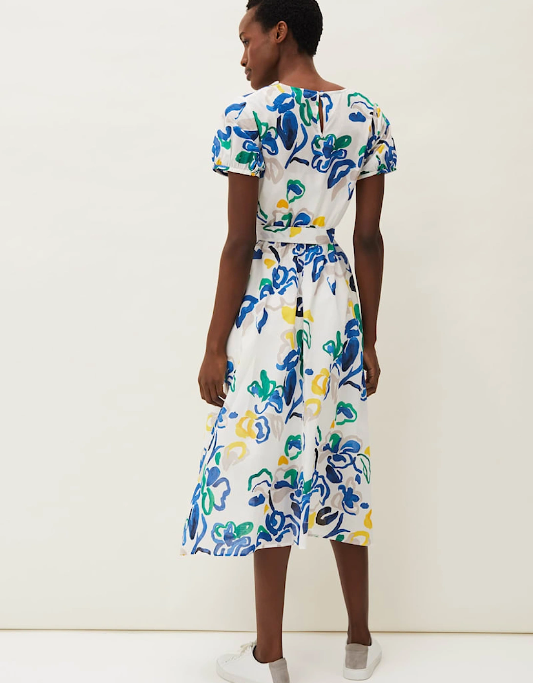 Jana Abstract Print Midi Dress