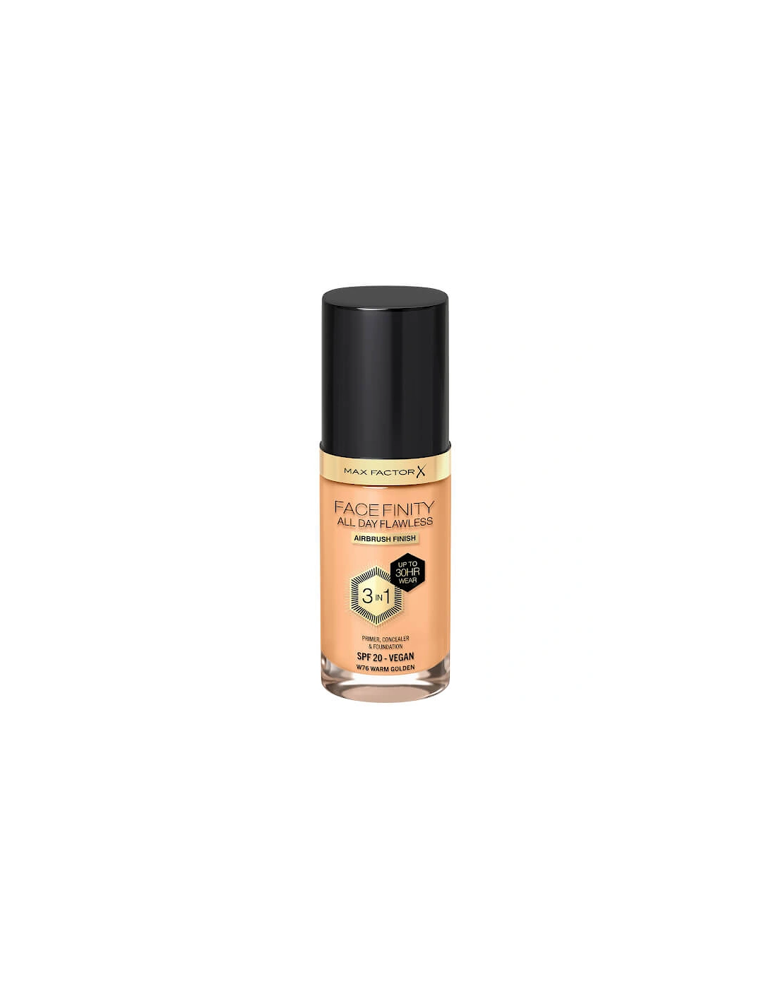 Facefinity All Day Flawless 3 in 1 Vegan Foundation - W76 Warm Golden, 2 of 1