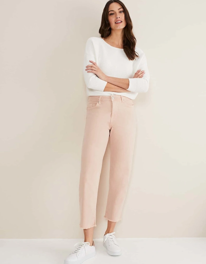 Petra Raw Hem Straight Leg Jean