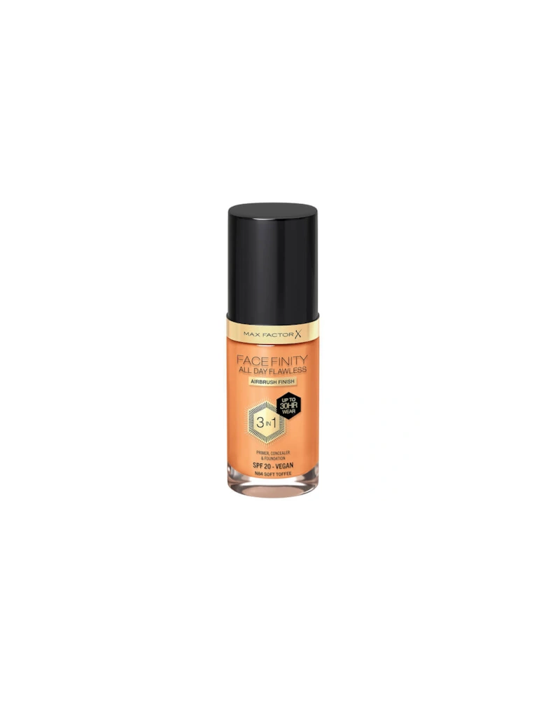 Facefinity All Day Flawless 3 in 1 Vegan Foundation - N84 Soft Toffee