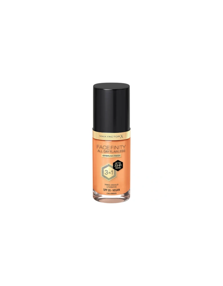 Facefinity All Day Flawless 3 in 1 Vegan Foundation - C90 Amber