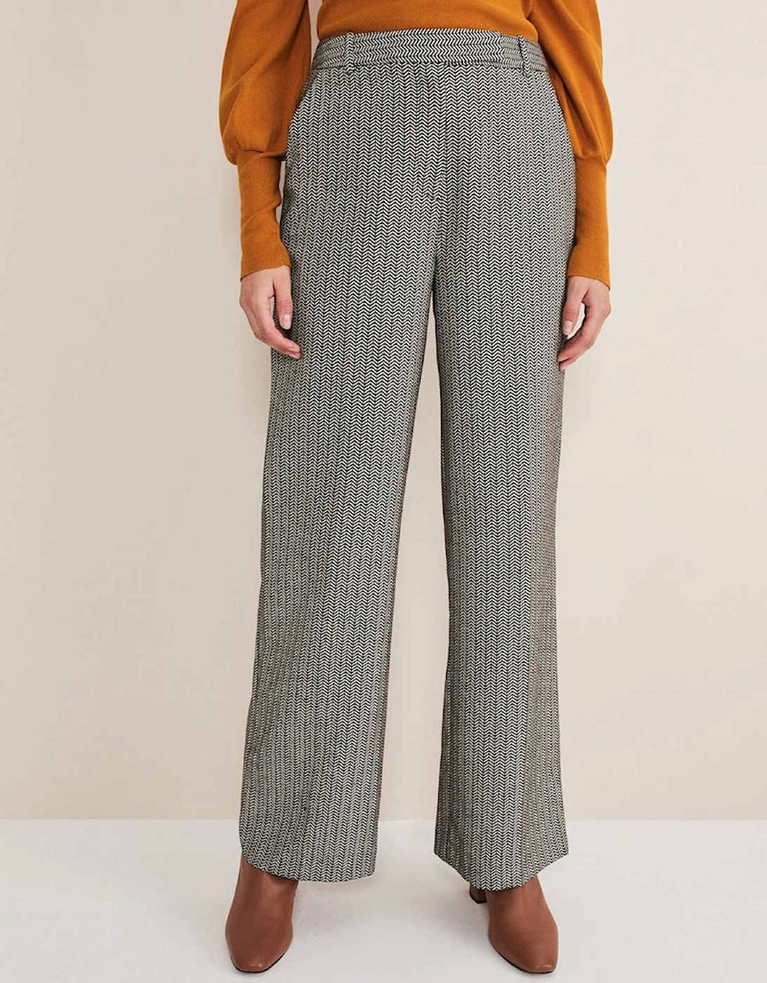 Nouria Herringbone Tapered Trouser, 7 of 6