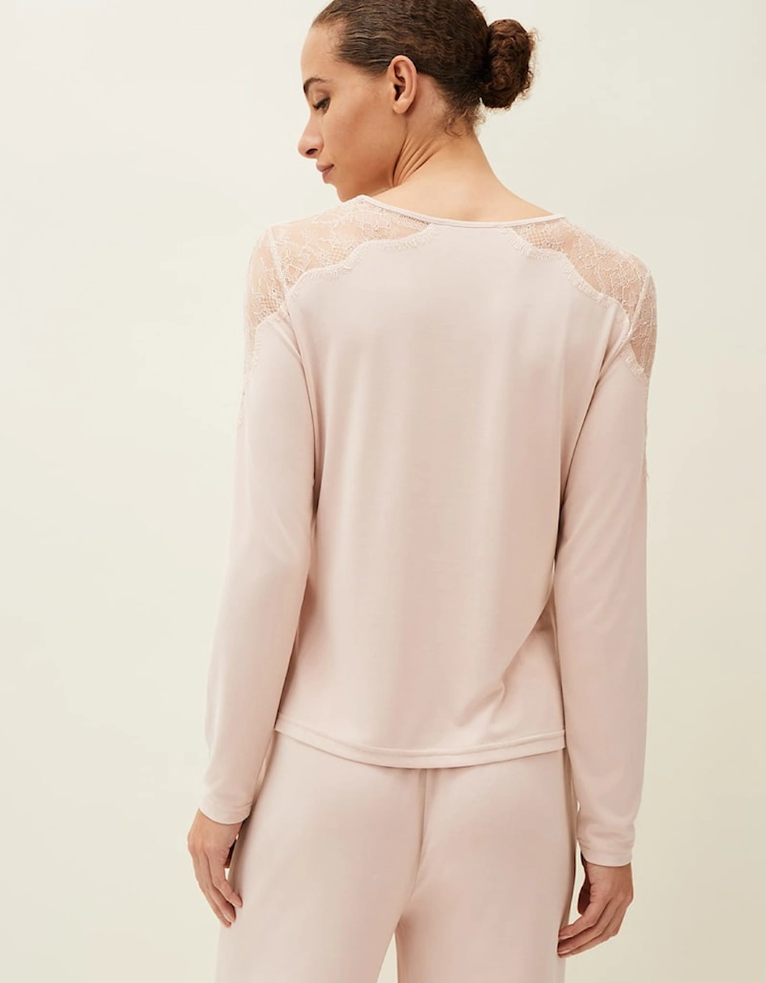 Marlie Lace Long Sleeved Pyjama Top