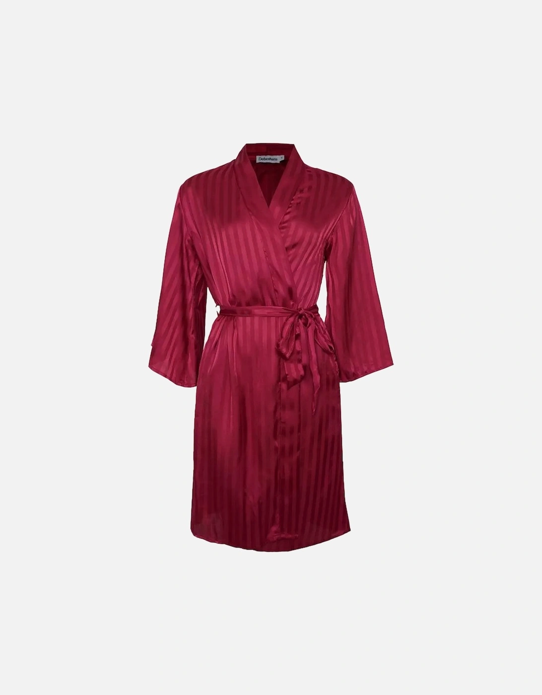 Womens/Ladies Stripe Jacquard Robe, 4 of 3
