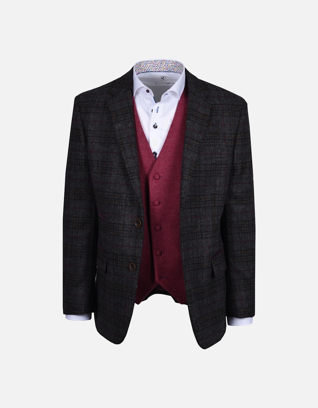 Jacket Charcoal Plum Check, 7 of 6