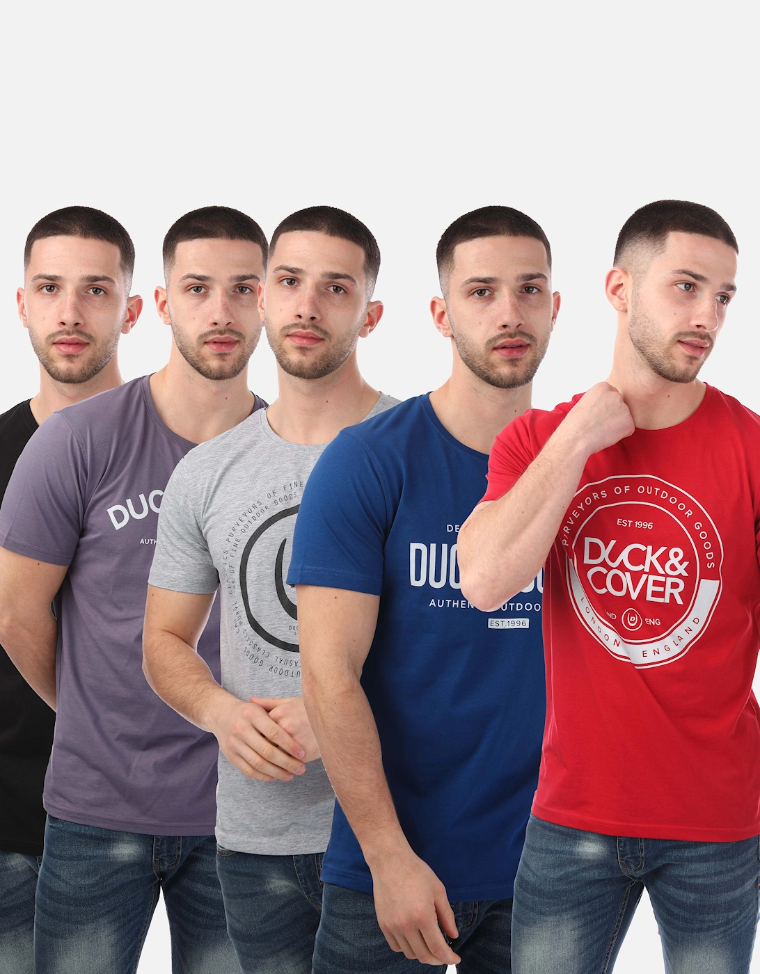Mens Wellingbrow 5 Pack T-Shirts, 7 of 6