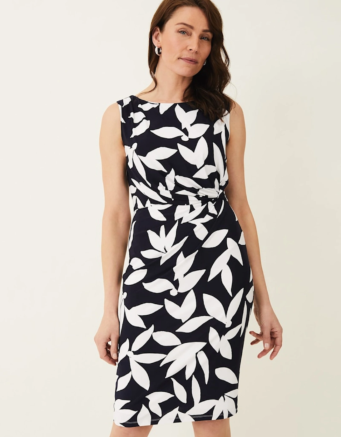 Ciera Leaf Print Dress