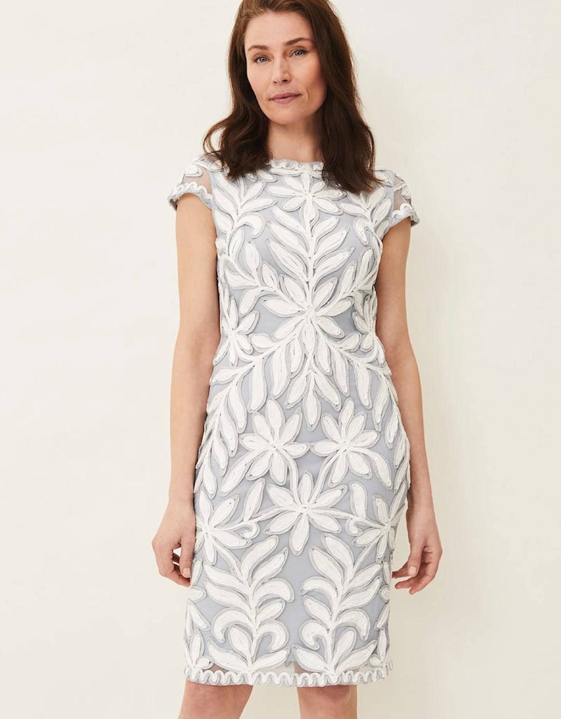 Isobel Tapework Lace Fitted Dress, 7 of 6