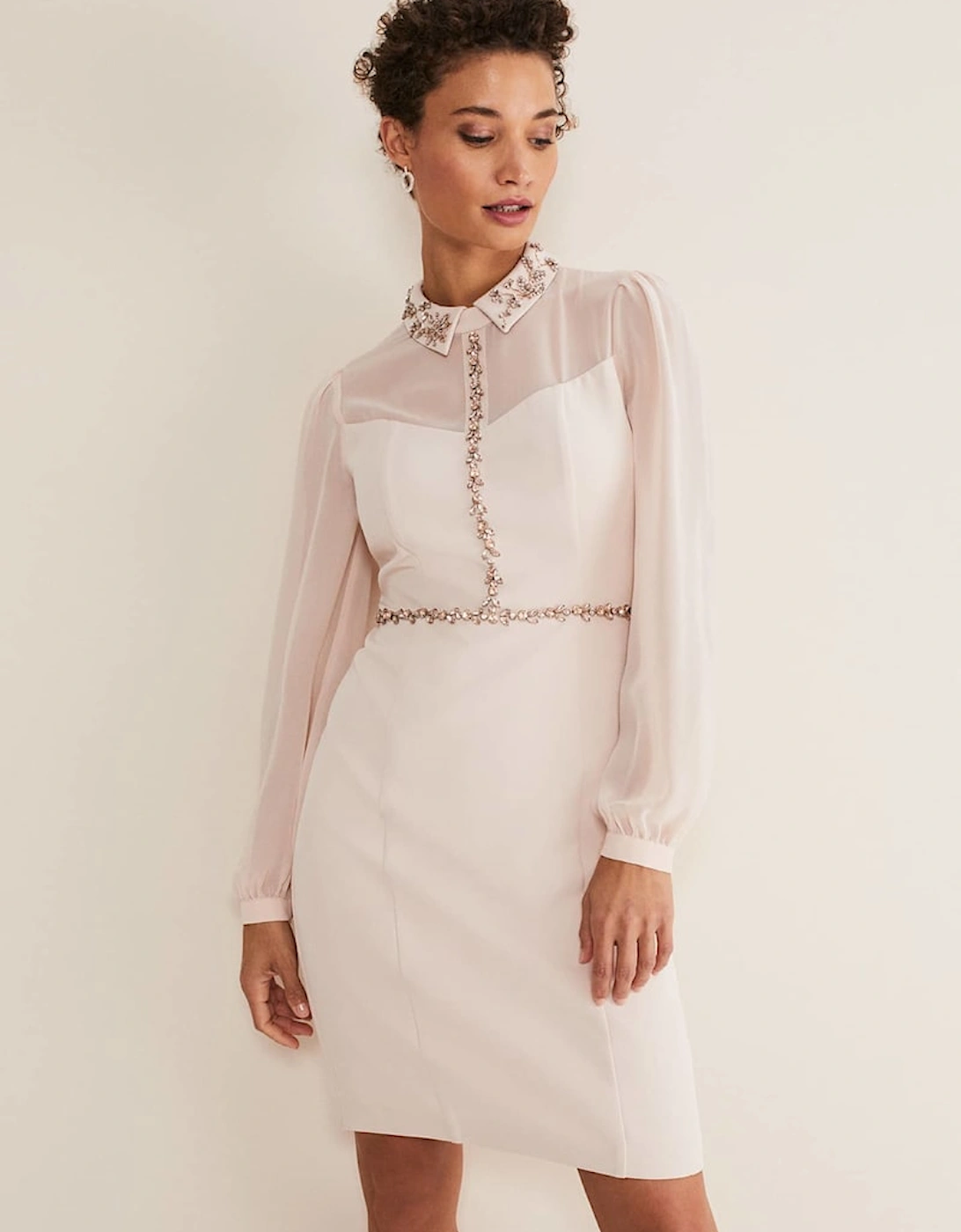Avah Embellished Fitted Dress, 7 of 6