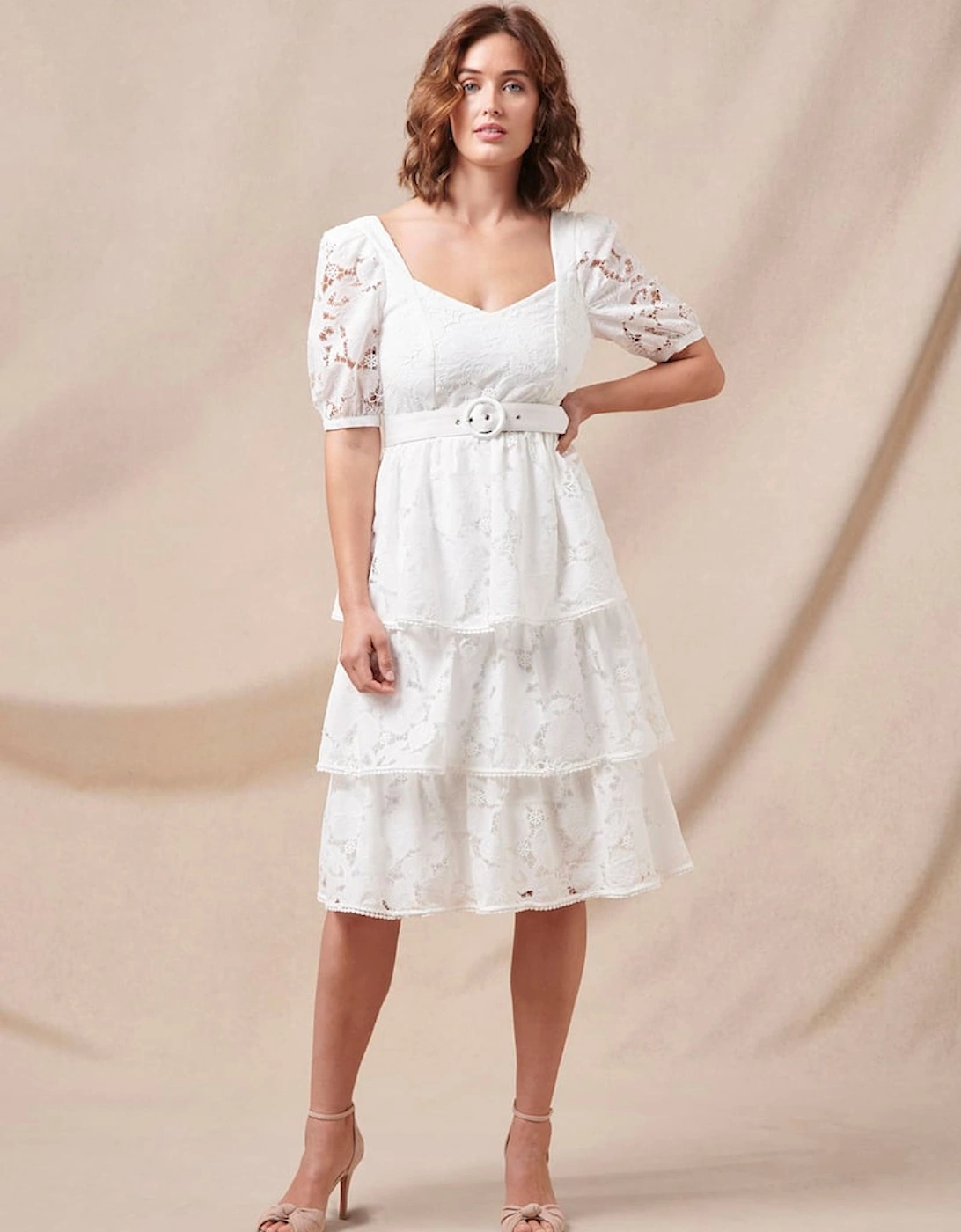 Elyse Lace Tiered Wedding Dress, 9 of 8