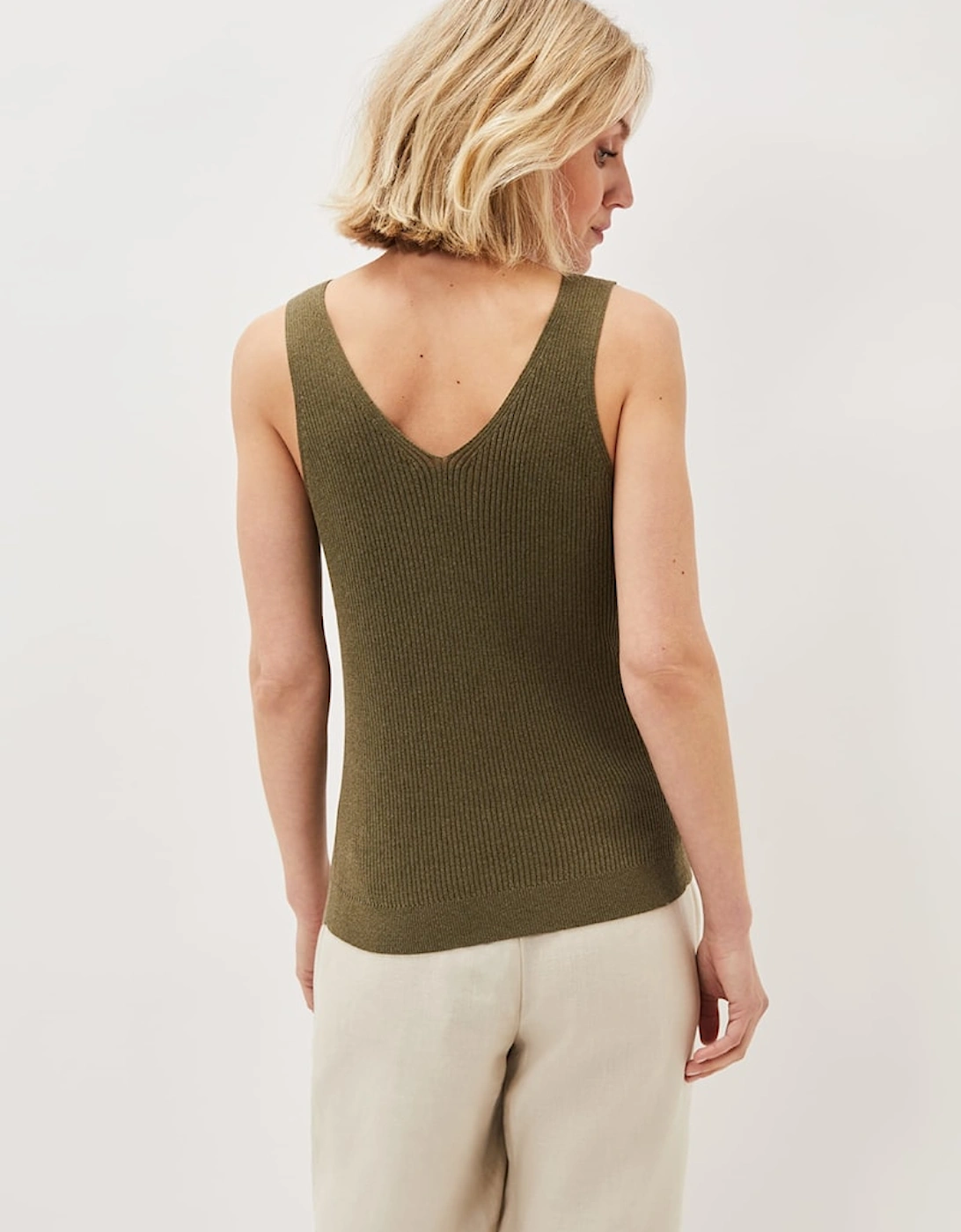 Caryl Ribbed Vest Top