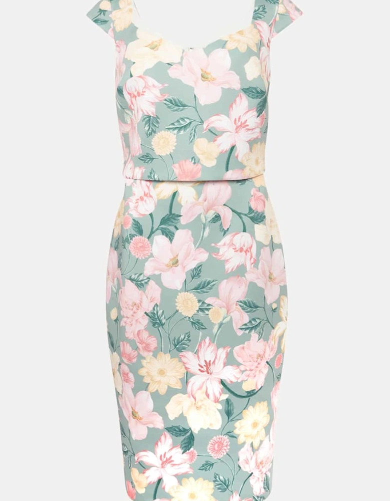 Jessia Floral Scuba Dress