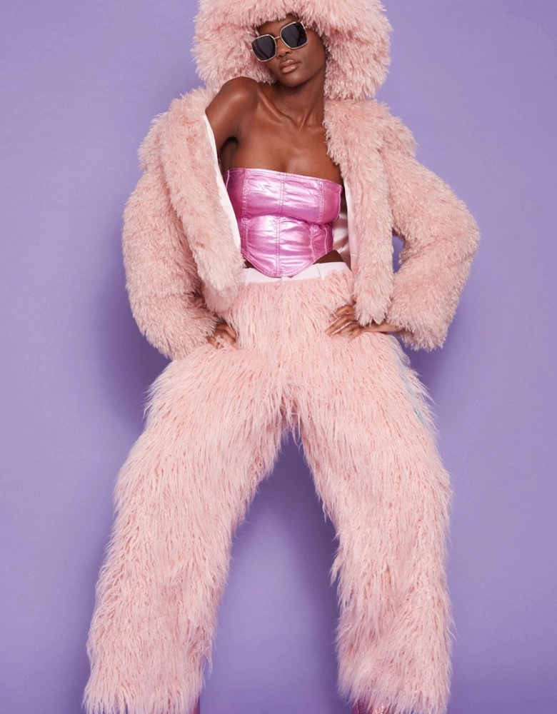 Bamboo Lyocell Knitted Vegan Faux Shearling Jacket