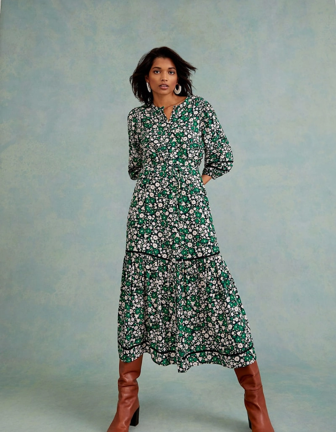 Ava Floral Midaxi Dress, 7 of 6