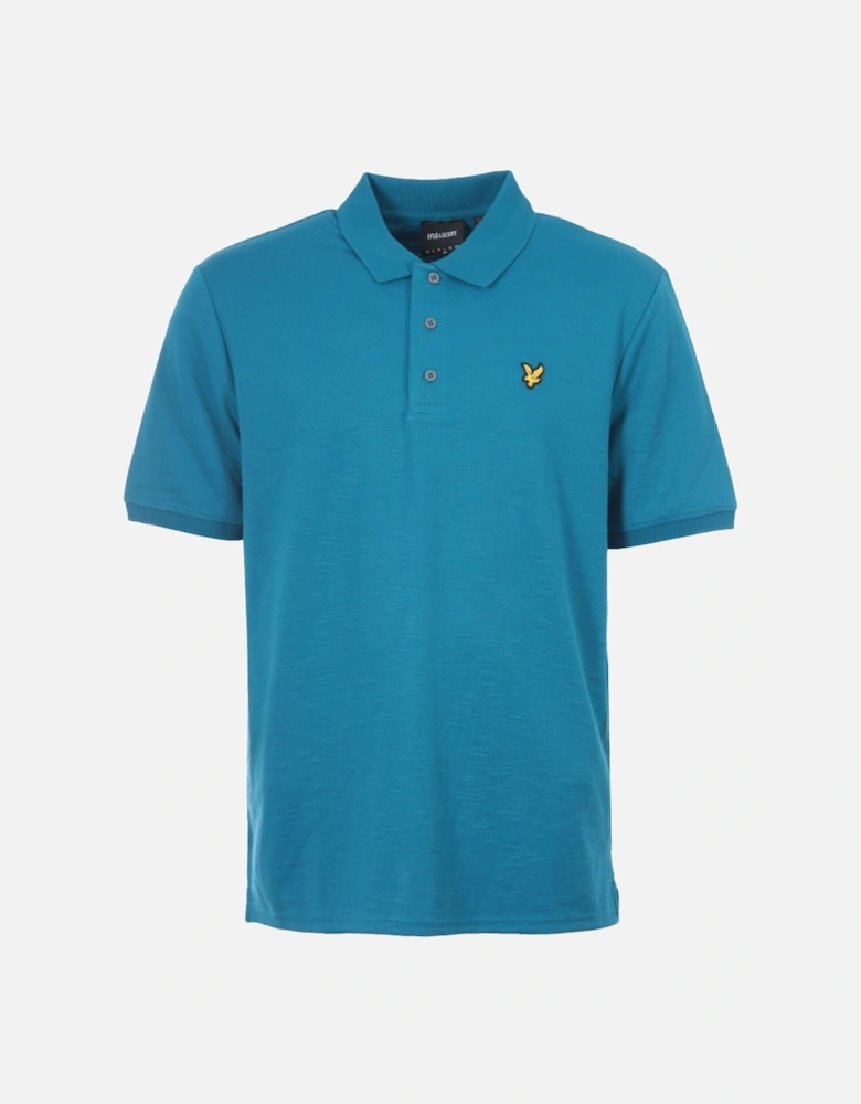 Mens Chunky Slub Polo Shirt