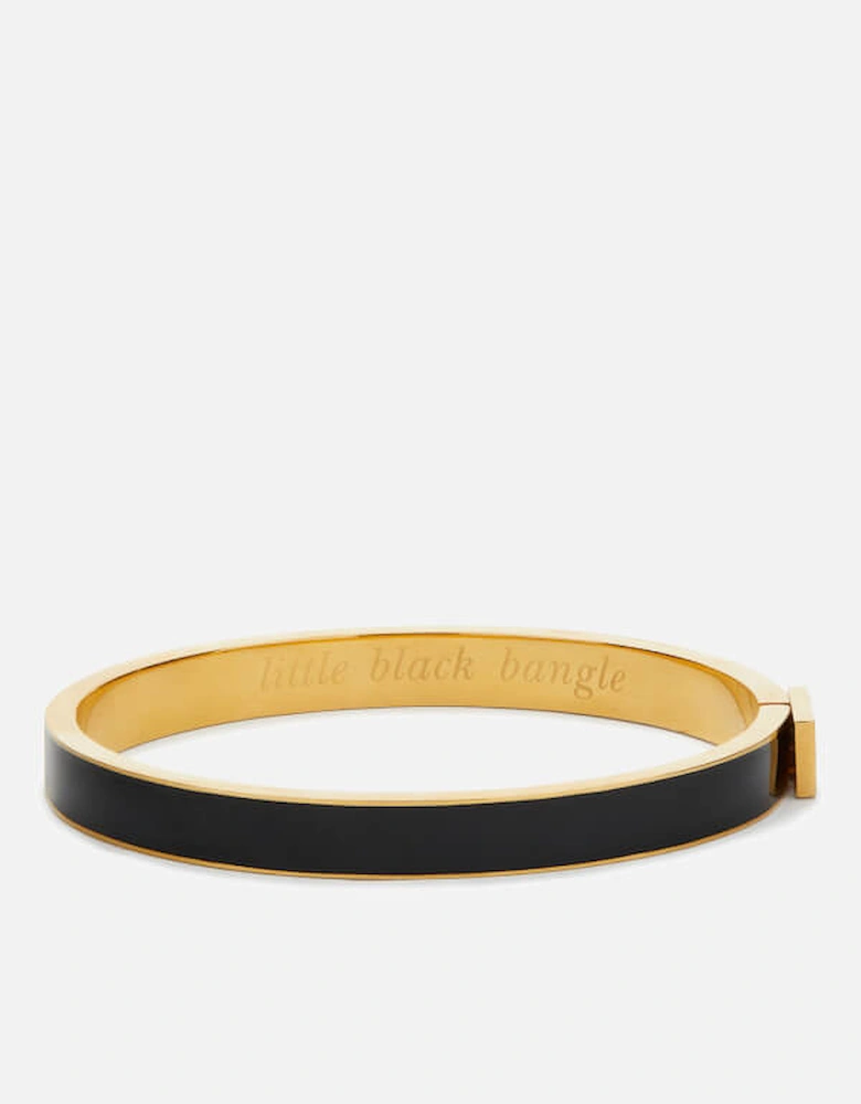 New York Idiom 'Little Black Bangle' Gold-Plated Bangles