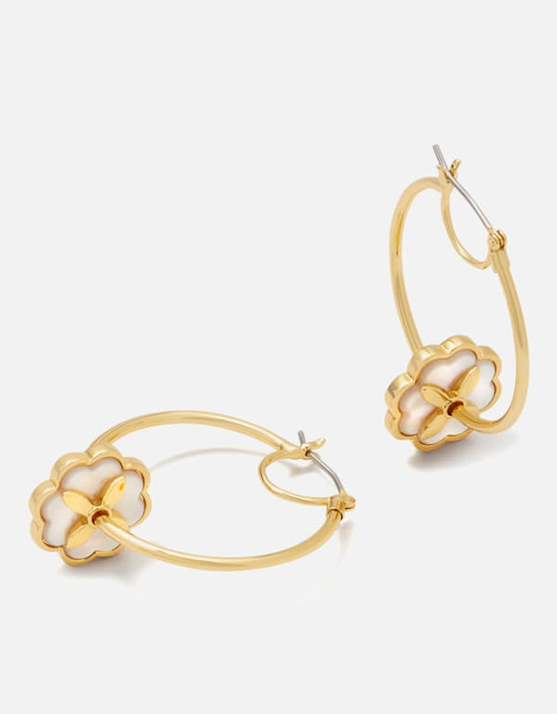 New York Heritage Bloom Gold-Plated Hoops