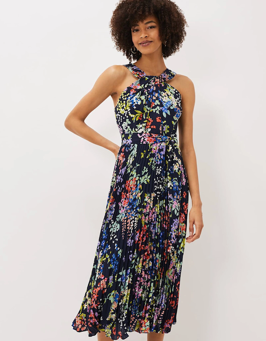 Fenella Pleated Floral Dress, 9 of 8