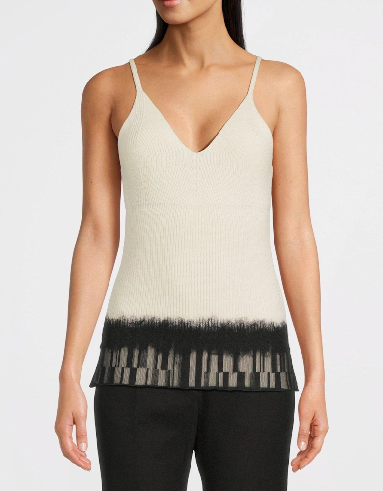 Lace & Knit Vest - Ivory