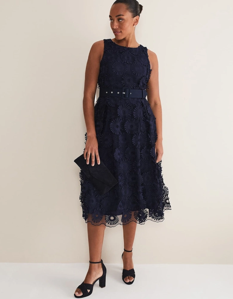 Flossy Lace Midi Dress