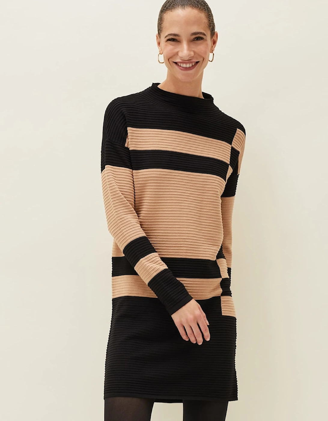 Azera Colourblock Textured Knit Dress, 7 of 6