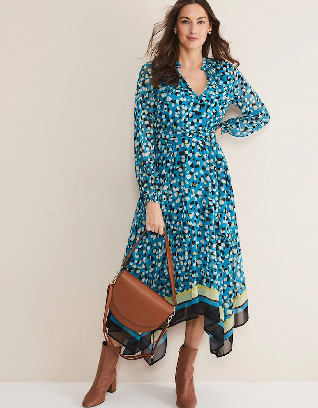 Juno Border Hem Midi Dress, 9 of 8