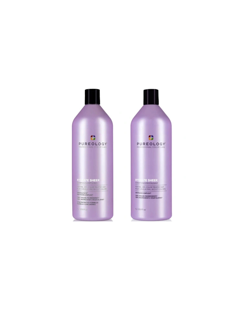 Hydrate Sheer Shampoo and Conditioner Supersize Bundle for Fine, Dry Hair, Sulphate Free for a Gentle Cleanse