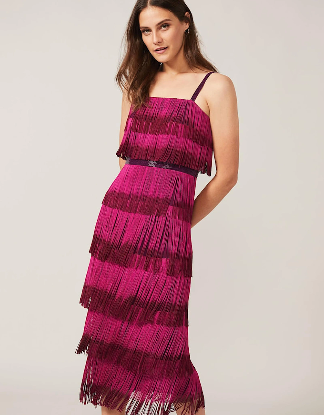 Katalina Dip Dye Fringe Dress, 7 of 6