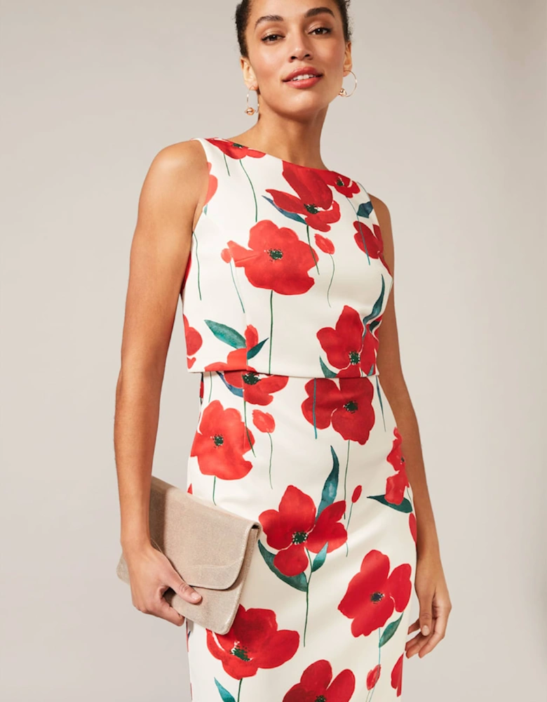 Lou-Poppy Floral Scuba Dress