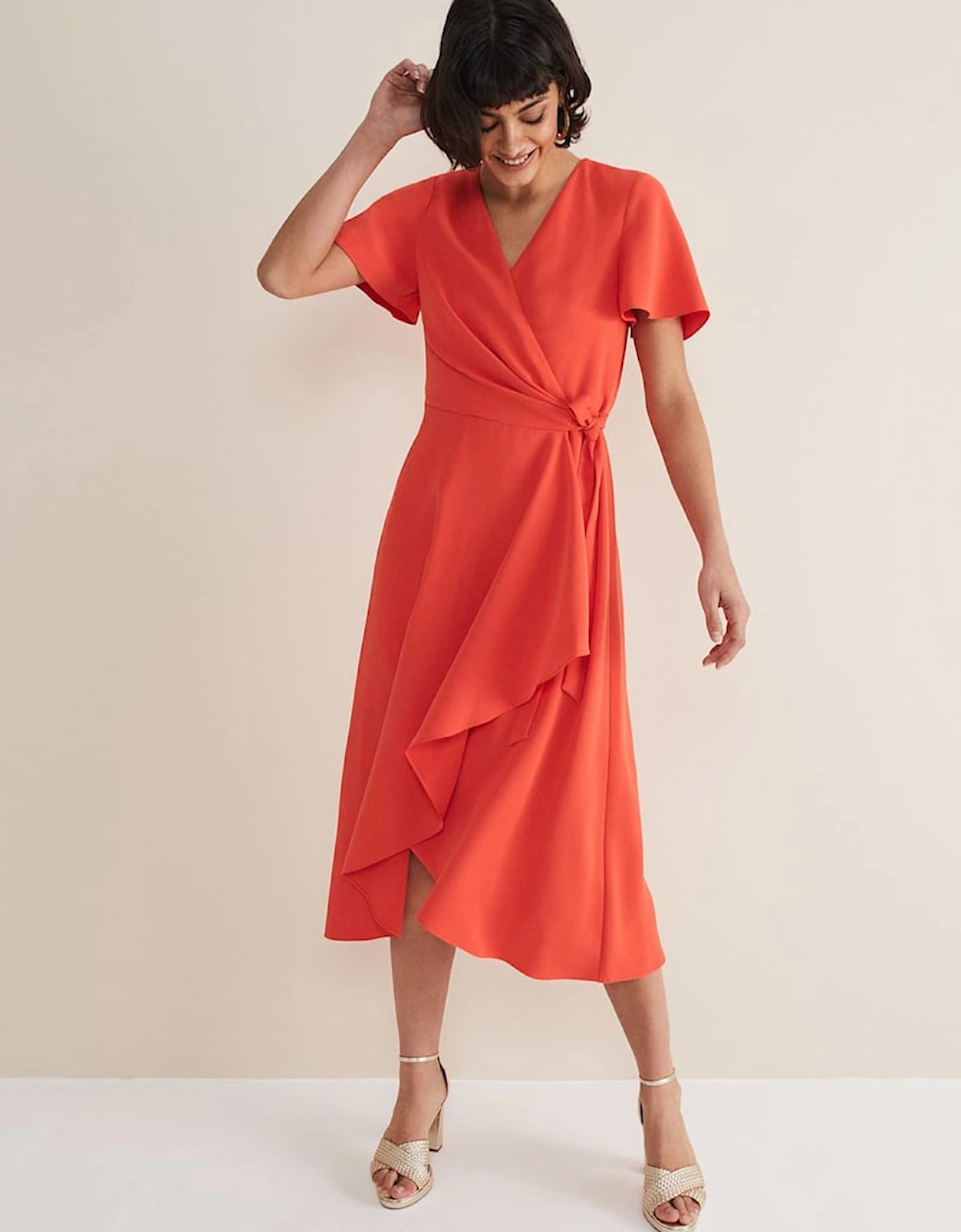 Julissa Ruffle Wrap Midi Dress, 2 of 1