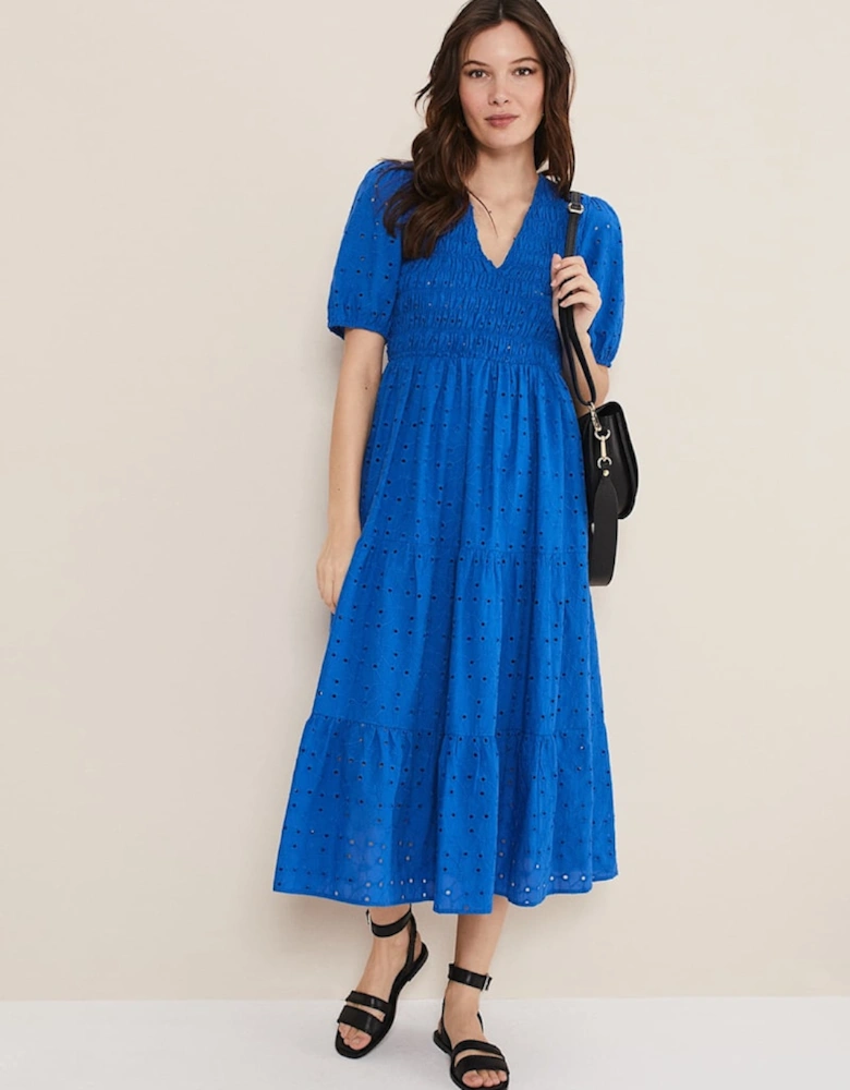 Gretta Broderie Midi Dress