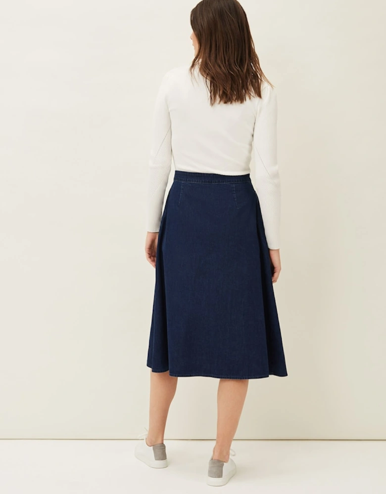 Lusia A - Line Denim Skirt