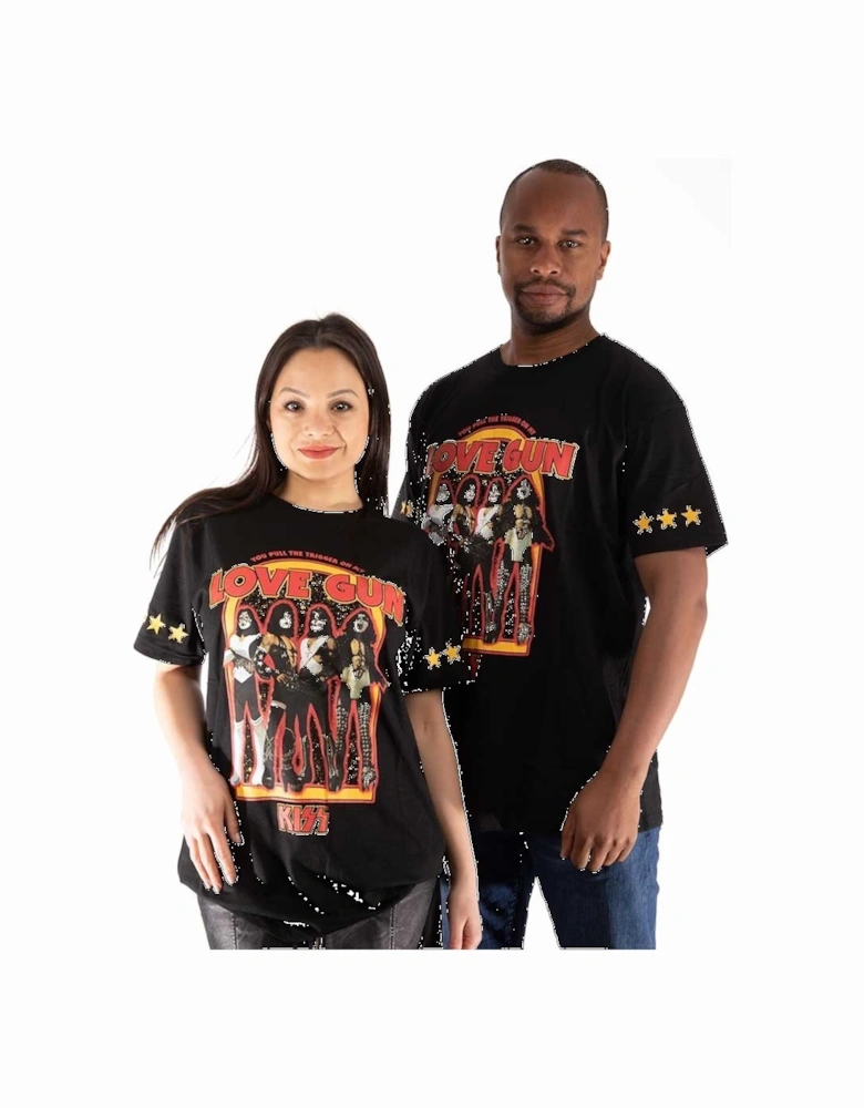Unisex Adult Love Gun Stars T-Shirt