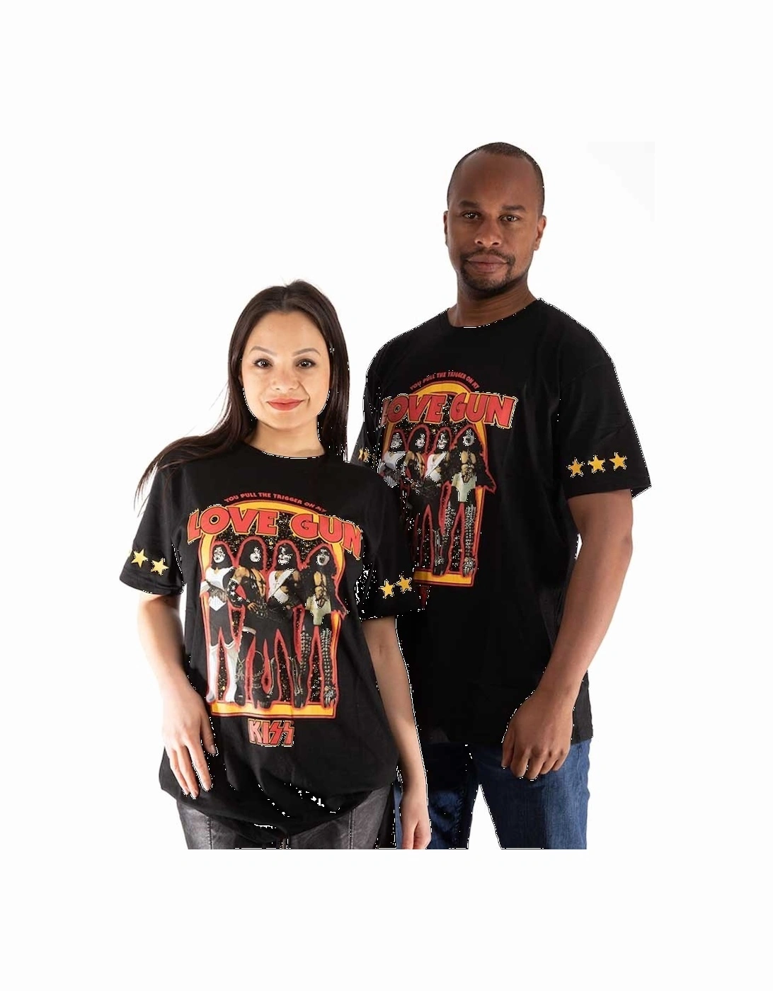 Unisex Adult Love Gun Stars T-Shirt