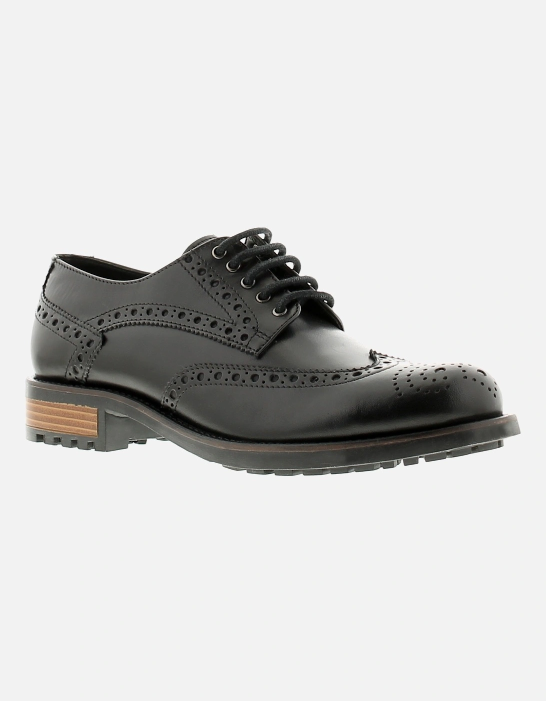 Mens Smart Shoes danish leather Lace Up black UK Size, 6 of 5